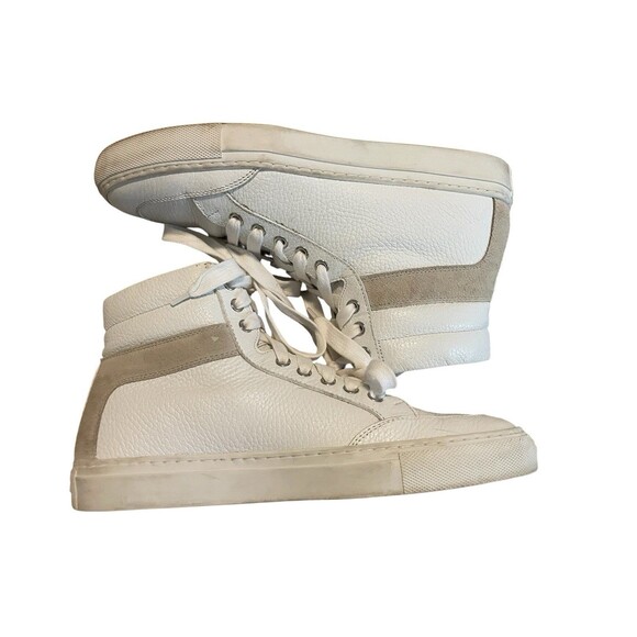 KOIO Primo High Top Leather Sneakers White Grey Suede EU 39 US 9 W 7.5 M - Picture 5 of 13